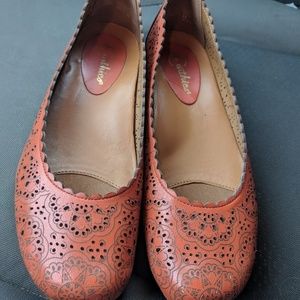 Earthies Brown Leather Flats